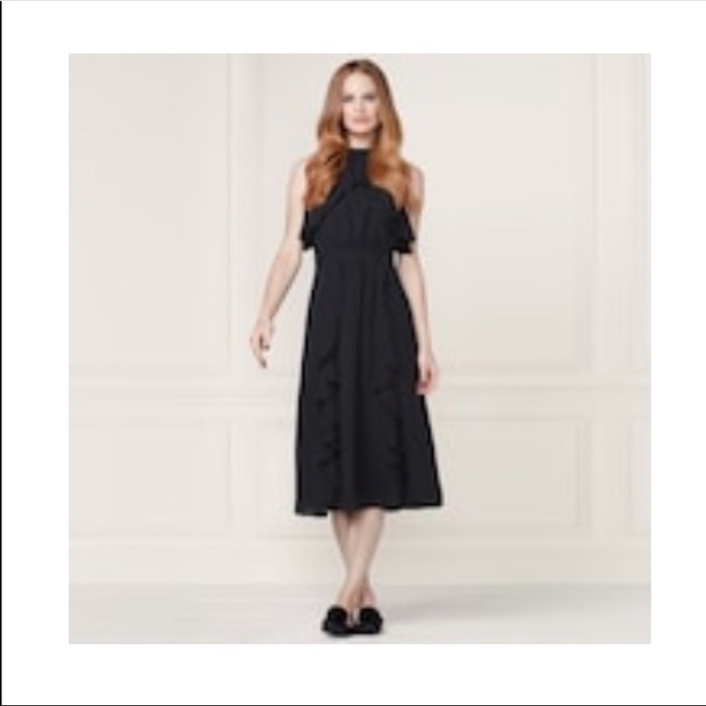 Lauren Conrad Runway black‎ Ruffle dress